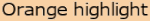 Text with orange highlight