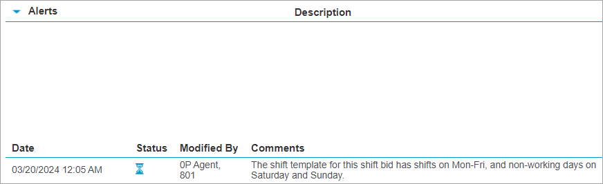 Full Schedule Period - Alerts and History