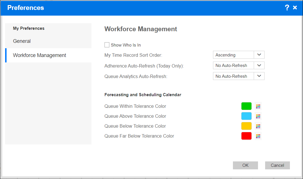 WFM Preferences