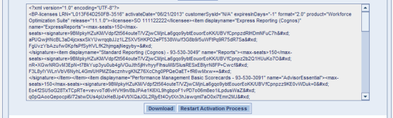 XML file needed to activate licensed products