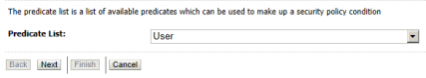 Predicate List drop down